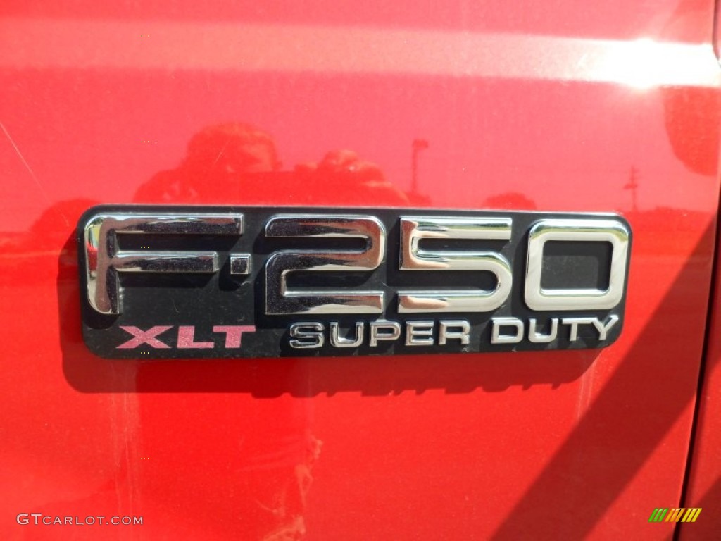 2004 F250 Super Duty XLT SuperCab 4x4 - Red / Medium Flint photo #7
