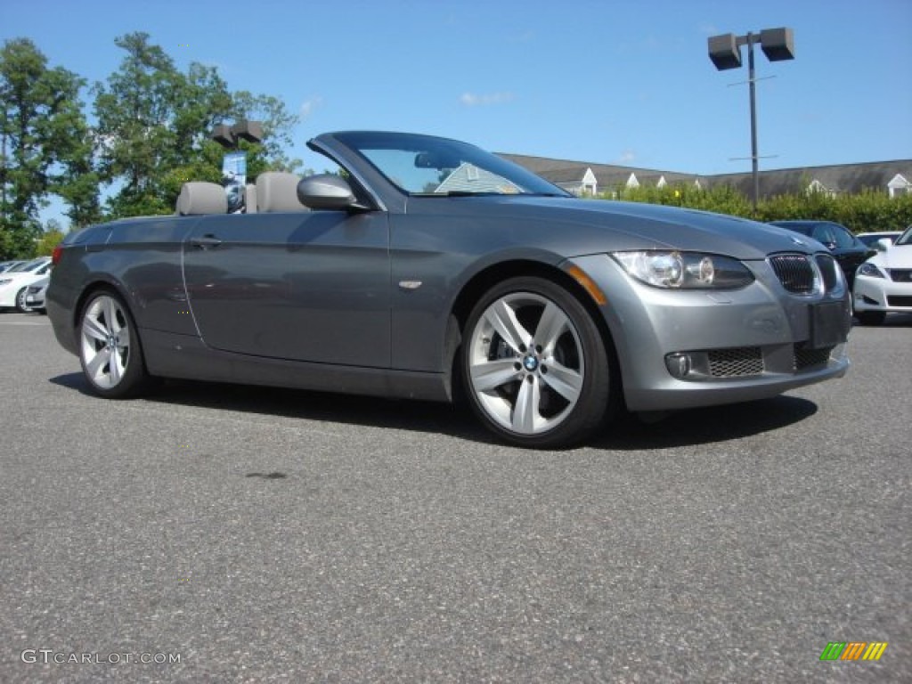 2010 3 Series 335i Convertible - Space Gray Metallic / Gray Dakota Leather photo #2