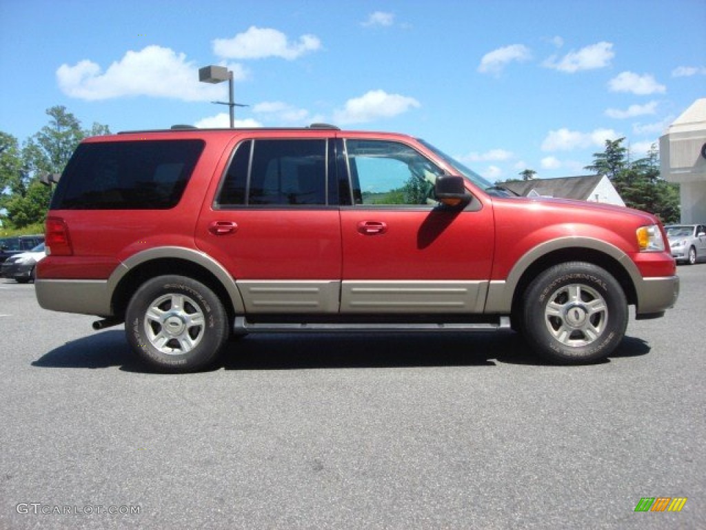 2003 Expedition Eddie Bauer 4x4 - Laser Red Tinted Metallic / Medium Parchment photo #3