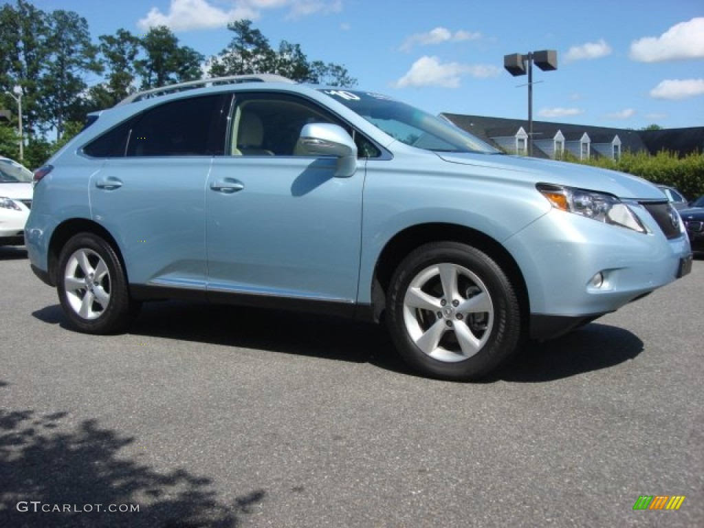 2010 RX 350 - Cerulean Blue Metallic / Parchment/Brown Walnut photo #2