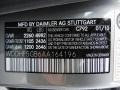 792: Palladium Silver Metallic 2010 Mercedes-Benz E 350 Sedan Color Code