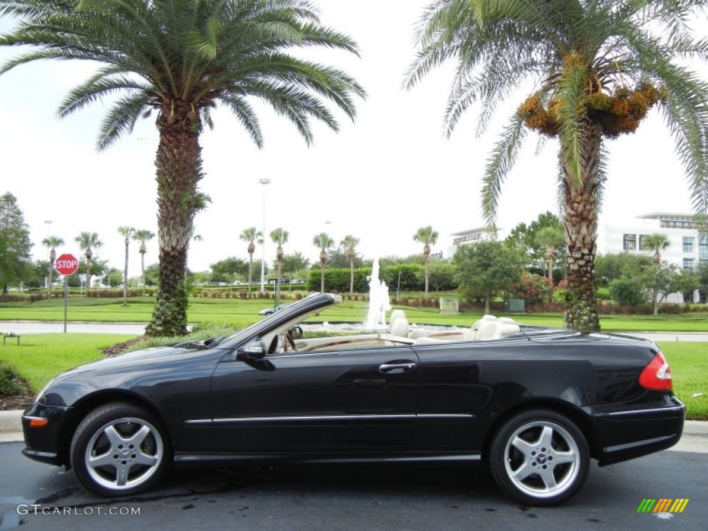 Obsidian Black Metallic 2004 Mercedes-Benz CLK 500 Cabriolet Exterior Photo #66351113