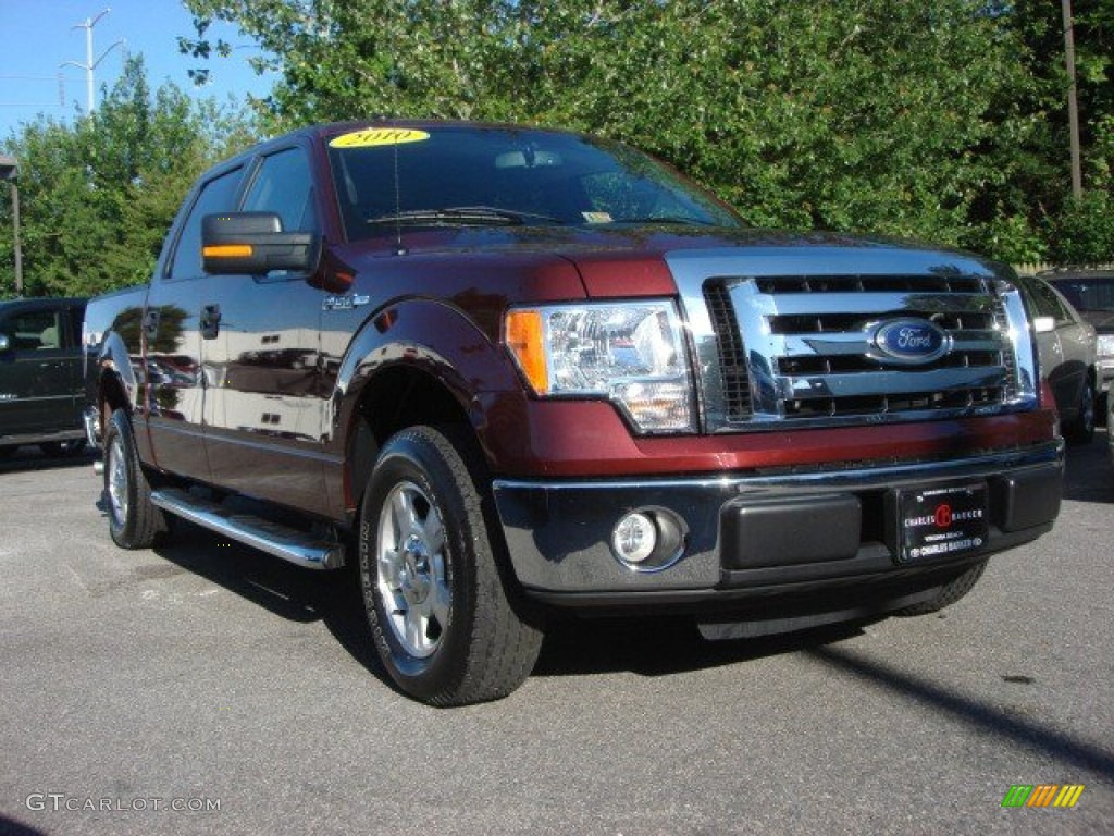 2010 F150 XLT SuperCrew - Royal Red Metallic / Medium Stone photo #1