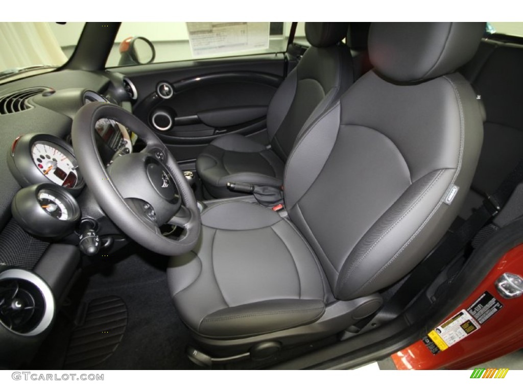 Carbon Black Interior 2012 Mini Cooper S Convertible Photo #66353585