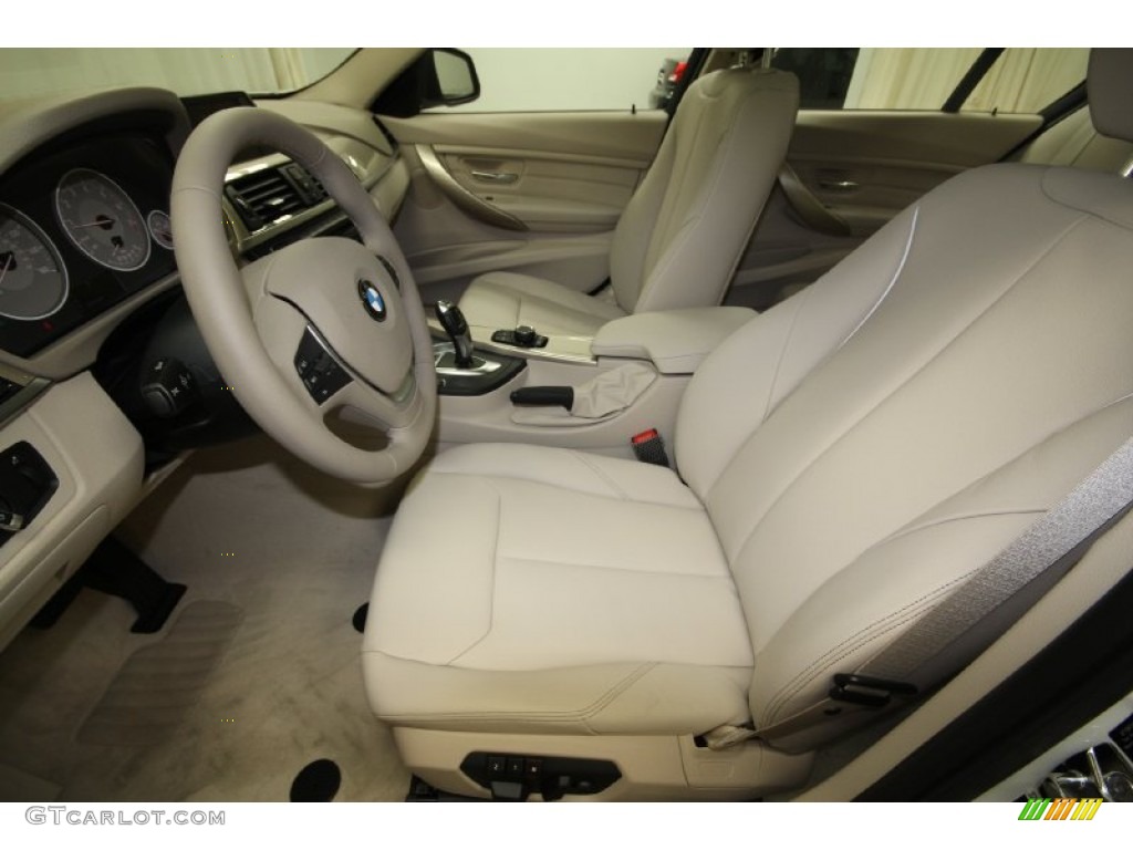 Oyster/Dark Oyster Interior 2012 BMW 3 Series 328i Sedan Photo #66353804