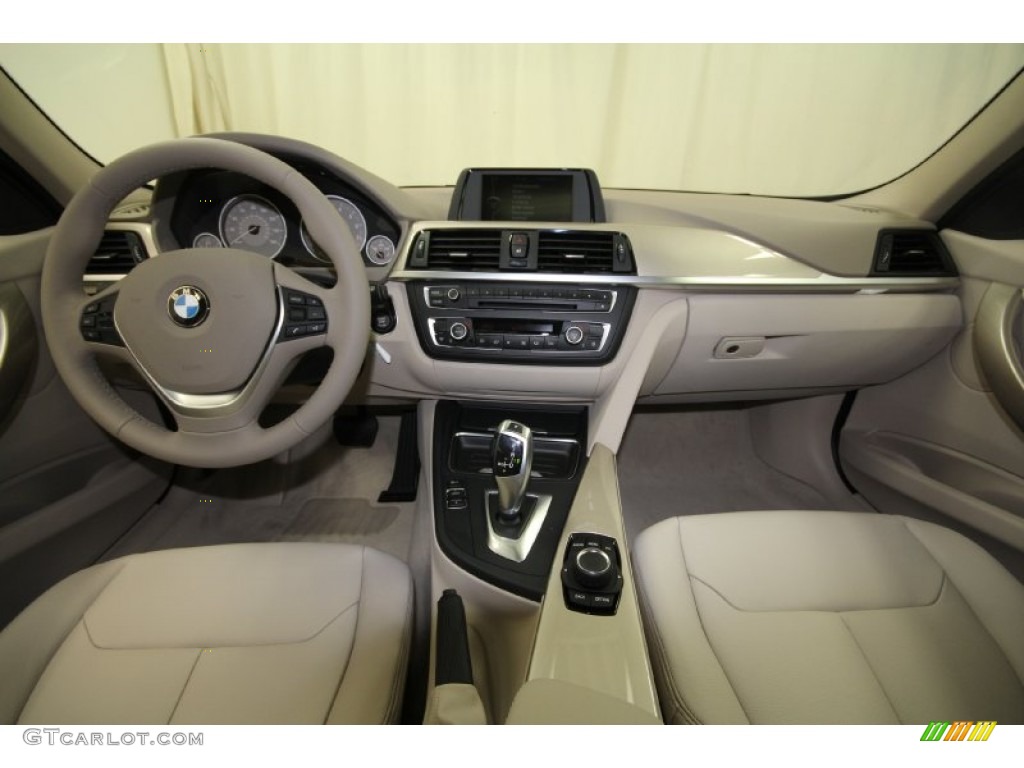 2012 BMW 3 Series 328i Sedan Oyster/Dark Oyster Dashboard Photo #66353813