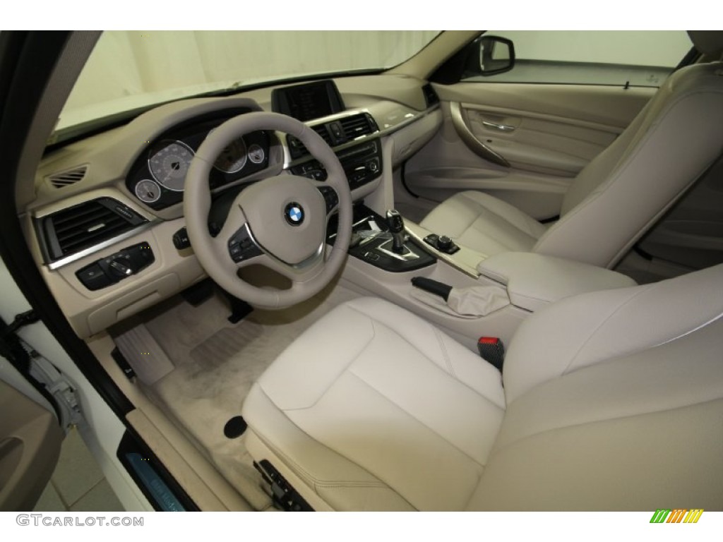Oyster/Dark Oyster Interior 2012 BMW 3 Series 328i Sedan Photo #66353864