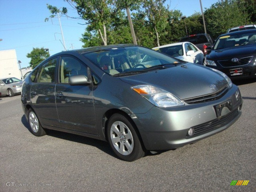 2005 Prius Hybrid - Tideland Gray Green Pearl / Ivory/Brown photo #2