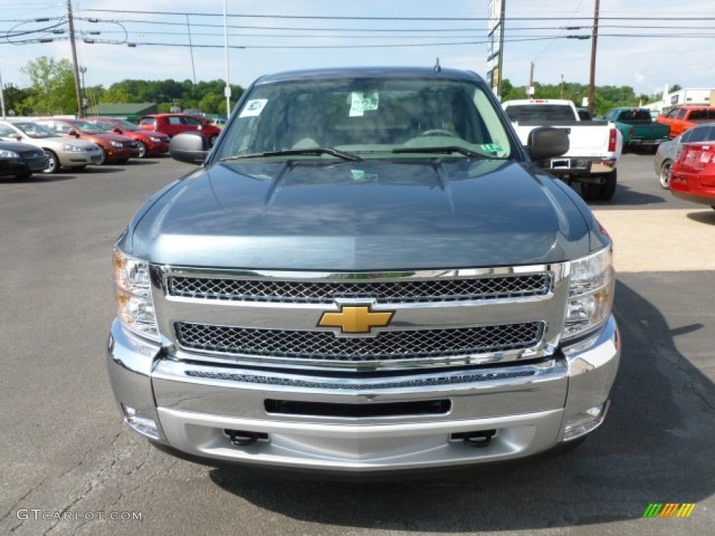 2012 Silverado 1500 LT Extended Cab 4x4 - Blue Granite Metallic / Light Titanium/Dark Titanium photo #2