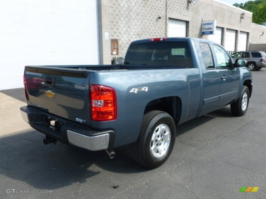 2012 Silverado 1500 LT Extended Cab 4x4 - Blue Granite Metallic / Light Titanium/Dark Titanium photo #7