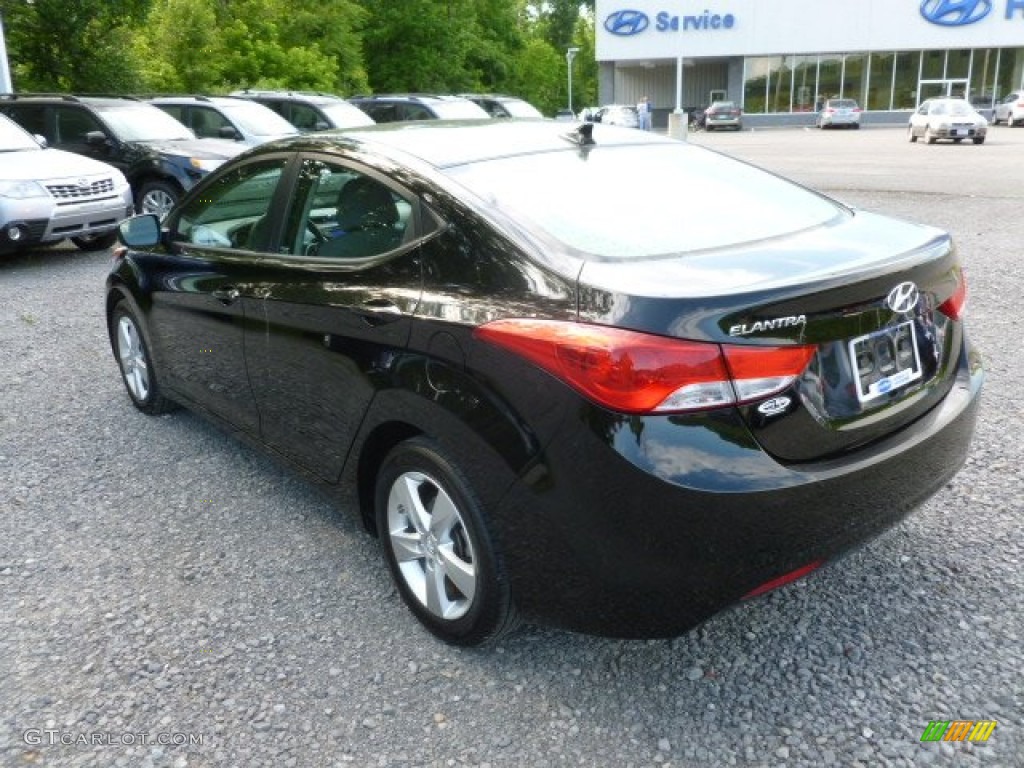 2012 Elantra GLS - Black Noir Pearl / Gray photo #5