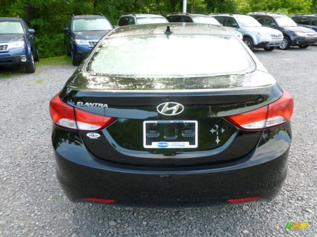 2012 Elantra GLS - Black Noir Pearl / Gray photo #6