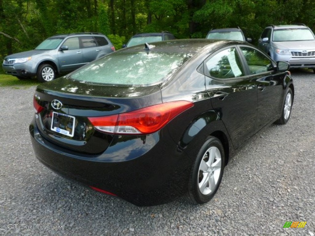 2012 Elantra GLS - Black Noir Pearl / Gray photo #7