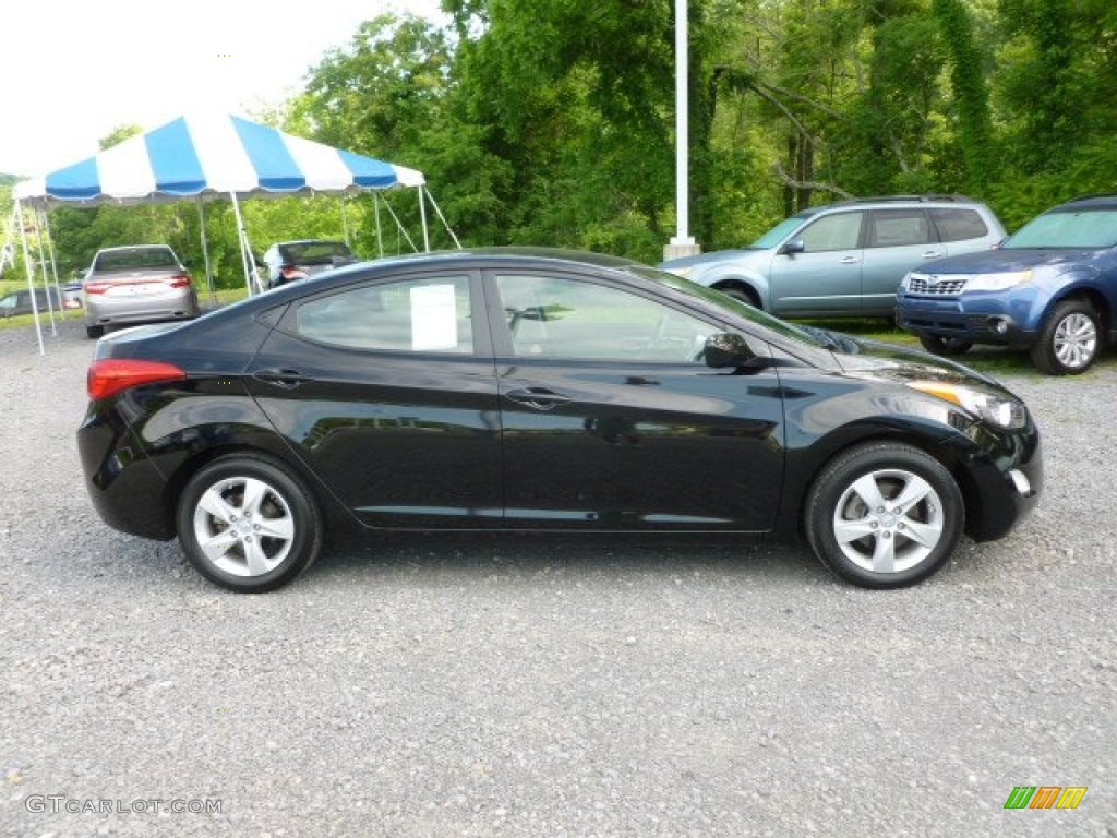 2012 Elantra GLS - Black Noir Pearl / Gray photo #8
