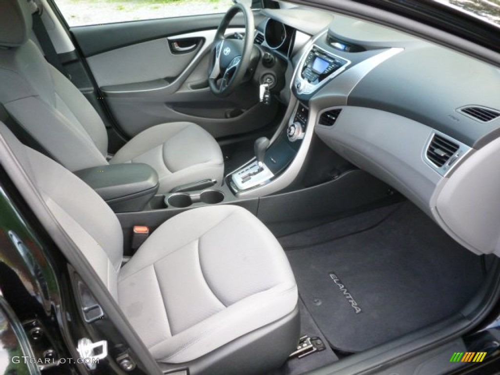 2012 Elantra GLS - Black Noir Pearl / Gray photo #10