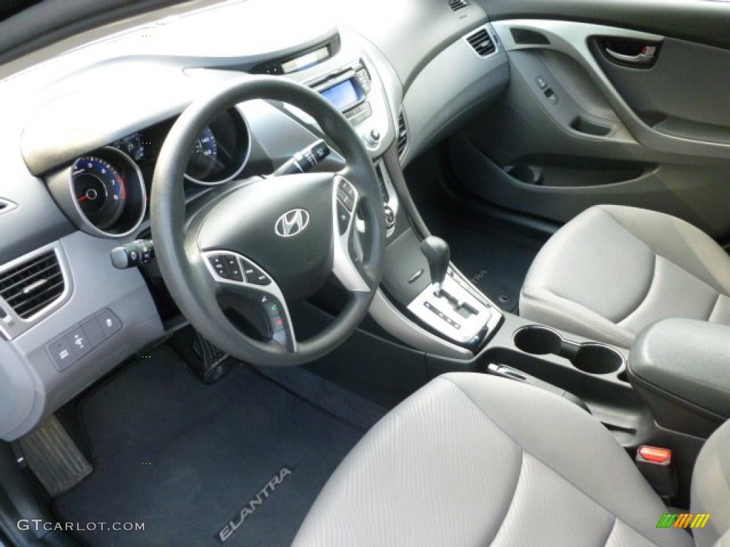 2012 Elantra GLS - Black Noir Pearl / Gray photo #16