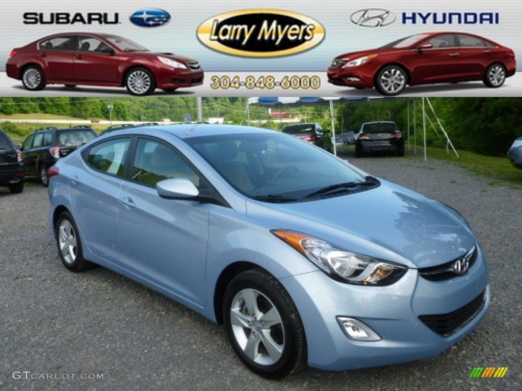 2012 Elantra Limited - Blue Sky Metallic / Beige photo #1