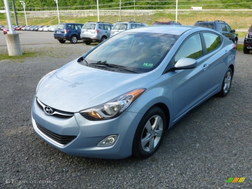 2012 Elantra Limited - Blue Sky Metallic / Beige photo #3