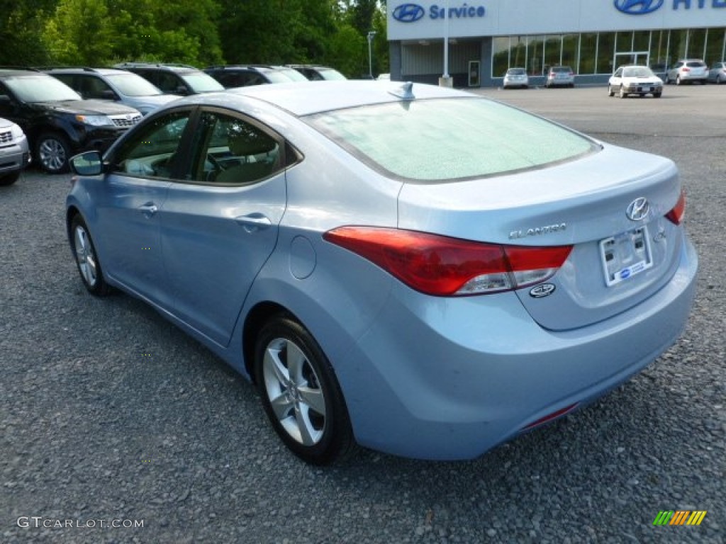 2012 Elantra Limited - Blue Sky Metallic / Beige photo #5