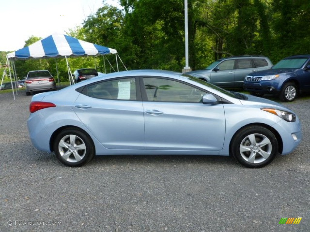 2012 Elantra Limited - Blue Sky Metallic / Beige photo #8