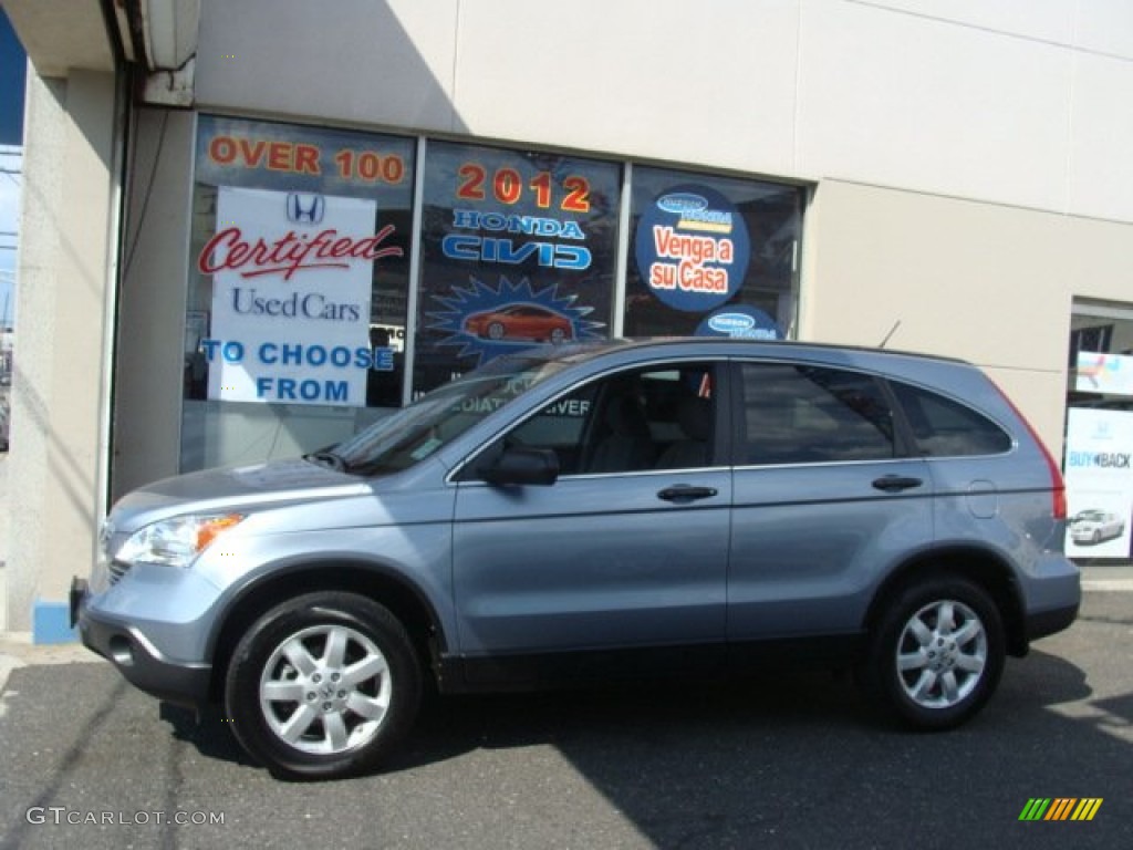 2009 CR-V EX 4WD - Glacier Blue Metallic / Gray photo #3