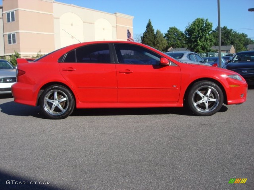 2004 MAZDA6 s Sport Sedan - Volcanic Red / Black photo #3