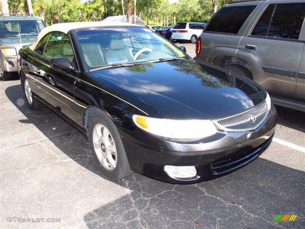 2001 Solara SE V6 Convertible - Black Sand Pearl / Ivory photo #1