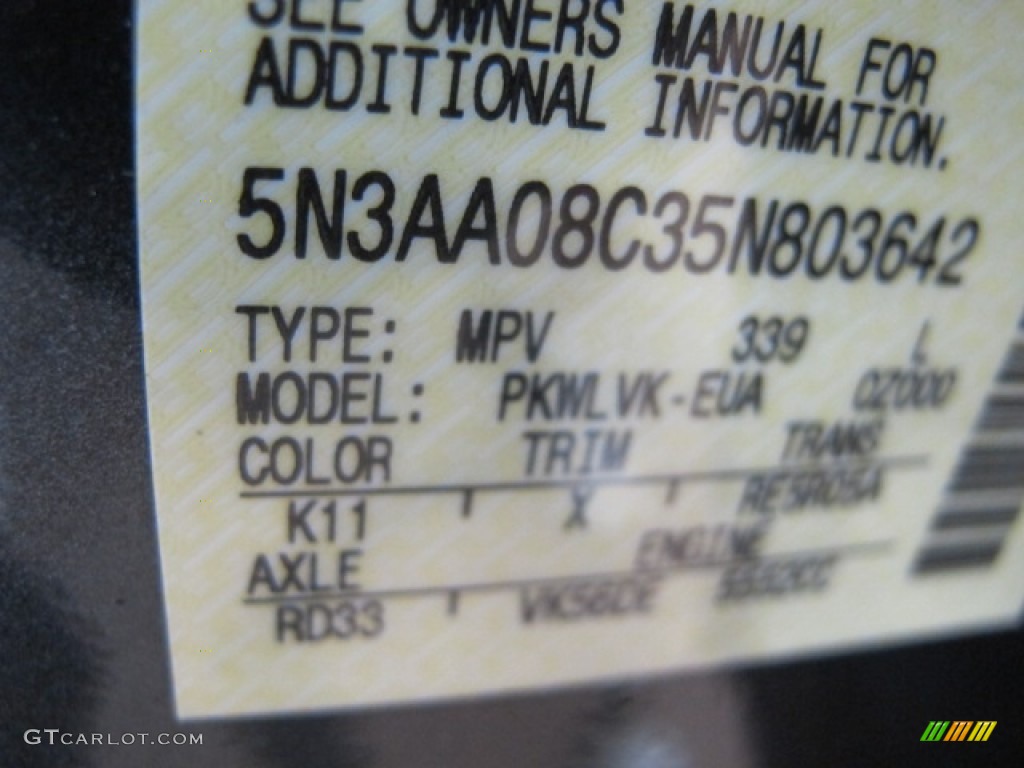 2005 QX Color Code K11 for Silver Graphite Gray Photo #66366020