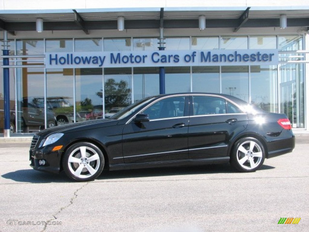 2010 E 350 4Matic Sedan - Obsidian Black Metallic / Black photo #1