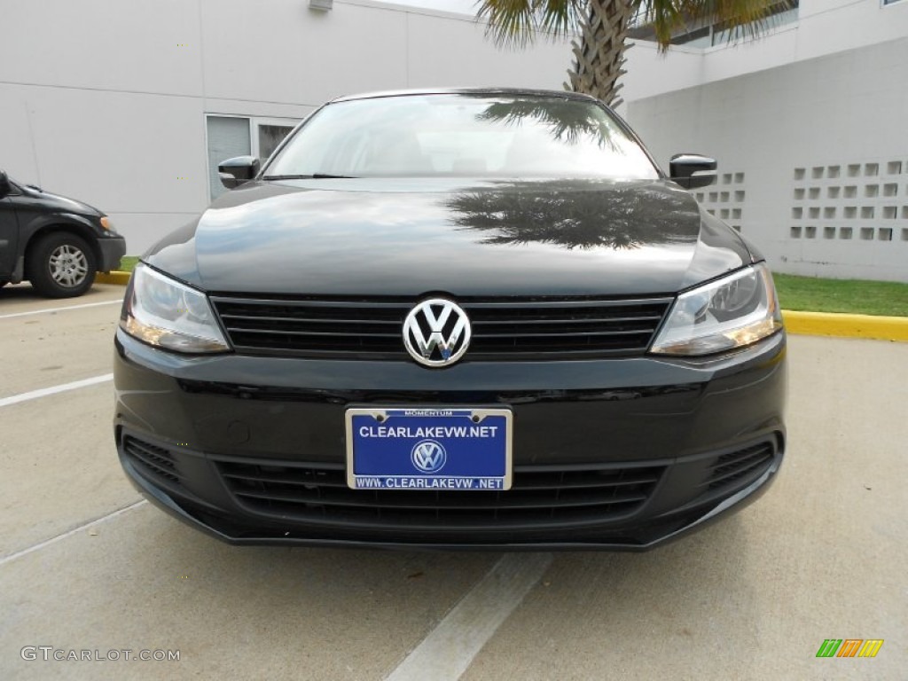 2012 Jetta SE Sedan - Black / Cornsilk Beige photo #2