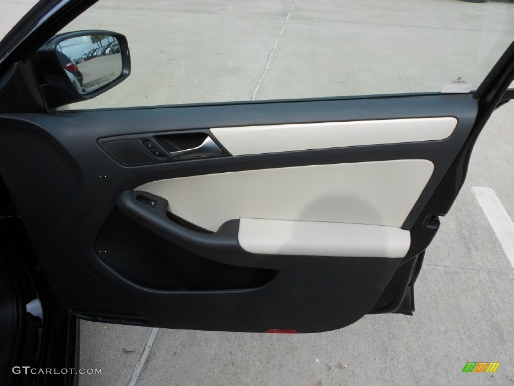 2012 Volkswagen Jetta SE Sedan Cornsilk Beige Door Panel Photo #66368498