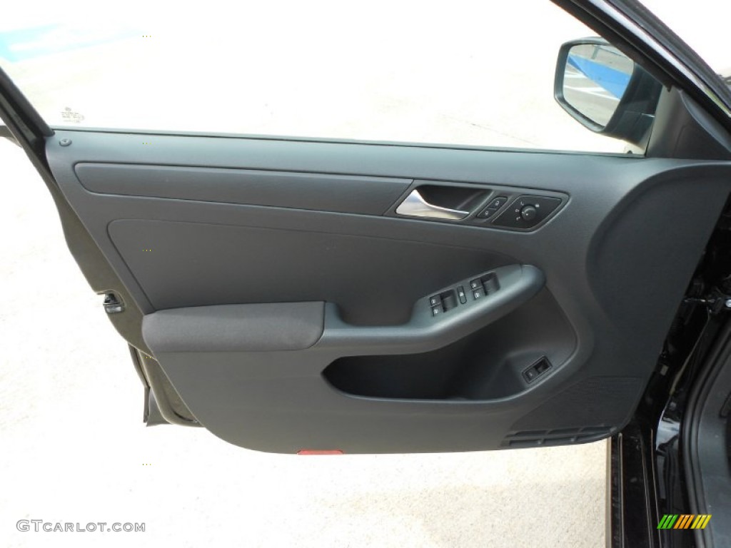 2012 Volkswagen Jetta S Sedan Titan Black Door Panel Photo #66368891