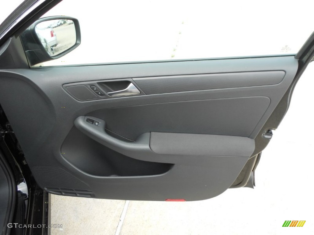 2012 Volkswagen Jetta S Sedan Titan Black Door Panel Photo #66368912