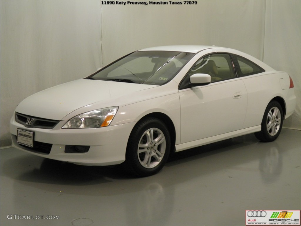 2007 Accord LX Coupe - Taffeta White / Ivory photo #4