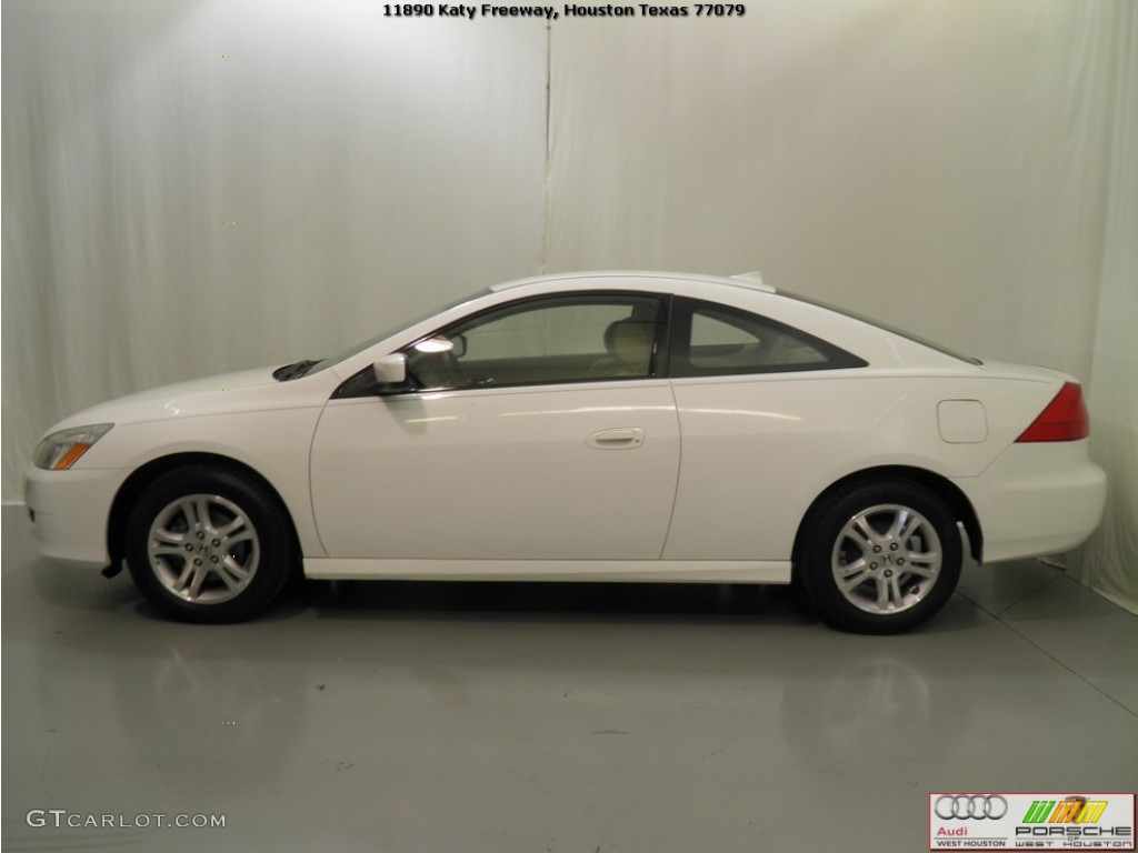 2007 Accord LX Coupe - Taffeta White / Ivory photo #5