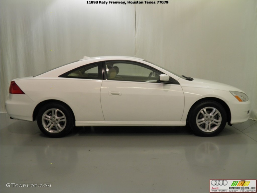 2007 Accord LX Coupe - Taffeta White / Ivory photo #6