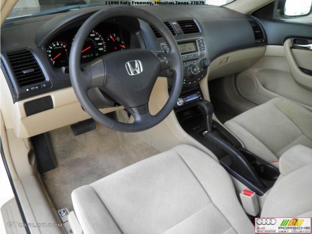 2007 Accord LX Coupe - Taffeta White / Ivory photo #8