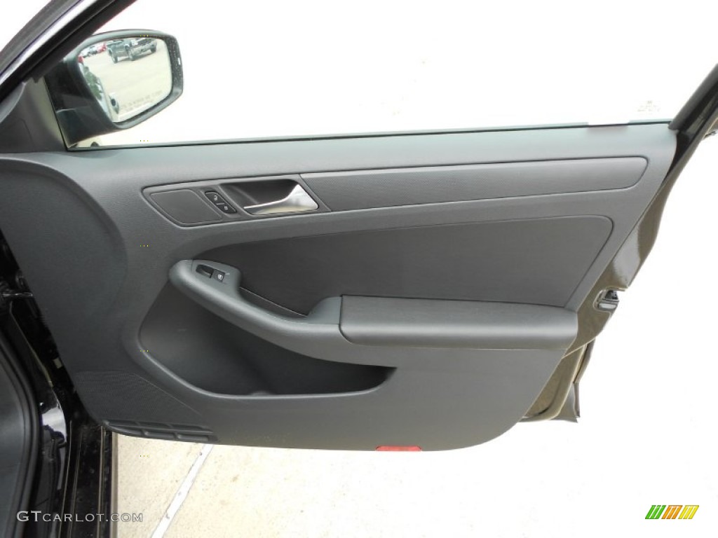 2012 Volkswagen Jetta TDI Sedan Titan Black Door Panel Photo #66371276