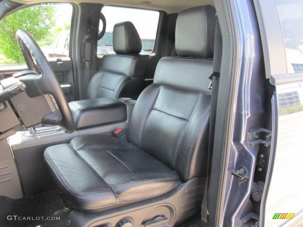 2005 F150 Lariat SuperCrew 4x4 - Medium Wedgewood Blue Metallic / Black photo #14