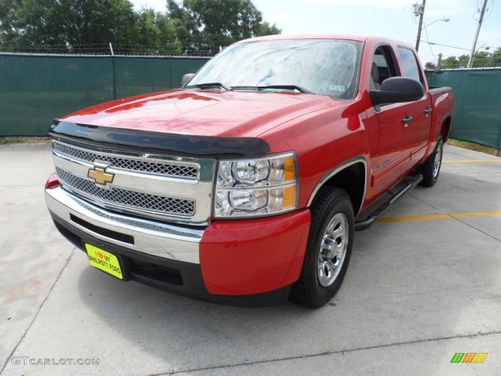 2009 Silverado 1500 LT Crew Cab - Victory Red / Light Titanium photo #7