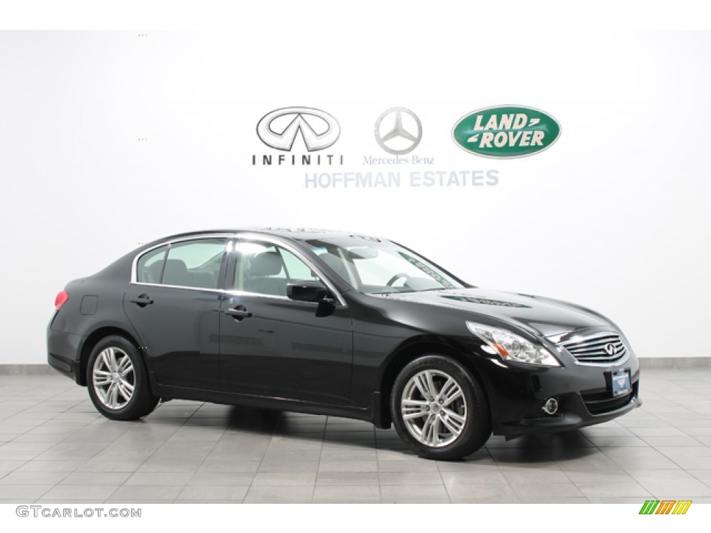 2010 G 37 x AWD Sedan - Obsidian Black / Graphite photo #1