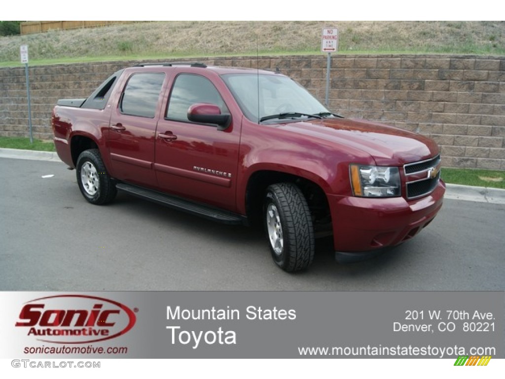 2007 Avalanche LT 4WD - Sport Red Metallic / Dark Titanium/Light Titanium photo #1