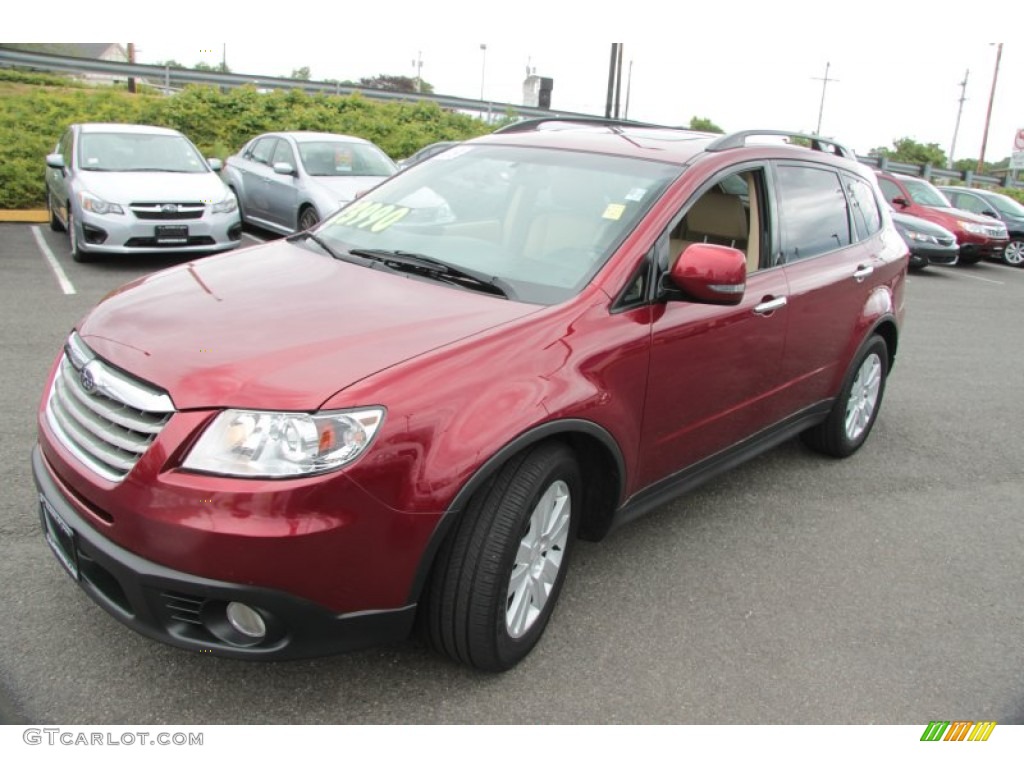 2009 Tribeca Special Edition 7 Passenger - Ruby Red Pearl / Desert Beige photo #2