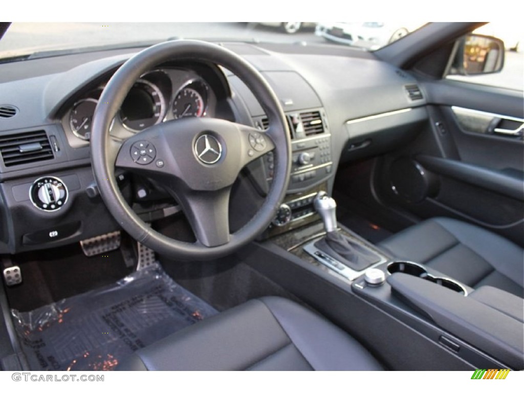 Black Interior 2009 Mercedes-Benz C 350 Sport Photo #66384095