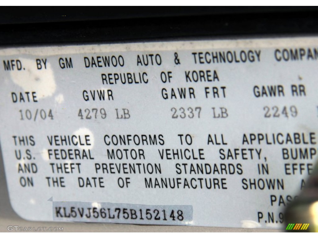 2005 Verona S - Titanium Silver Metallic / Gray photo #28