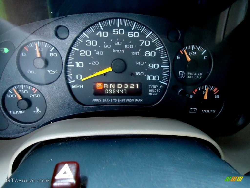 1999 Chevrolet Astro LS AWD Passenger Van Gauges Photo #66385793