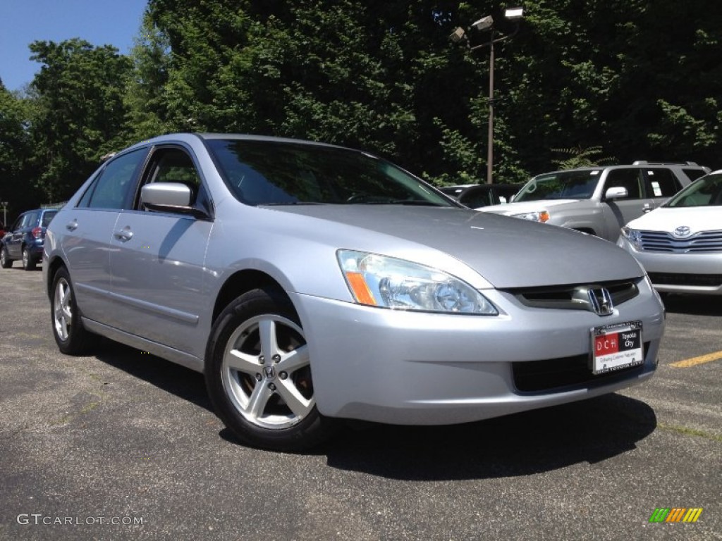 2004 Accord EX Sedan - Satin Silver Metallic / Black photo #1