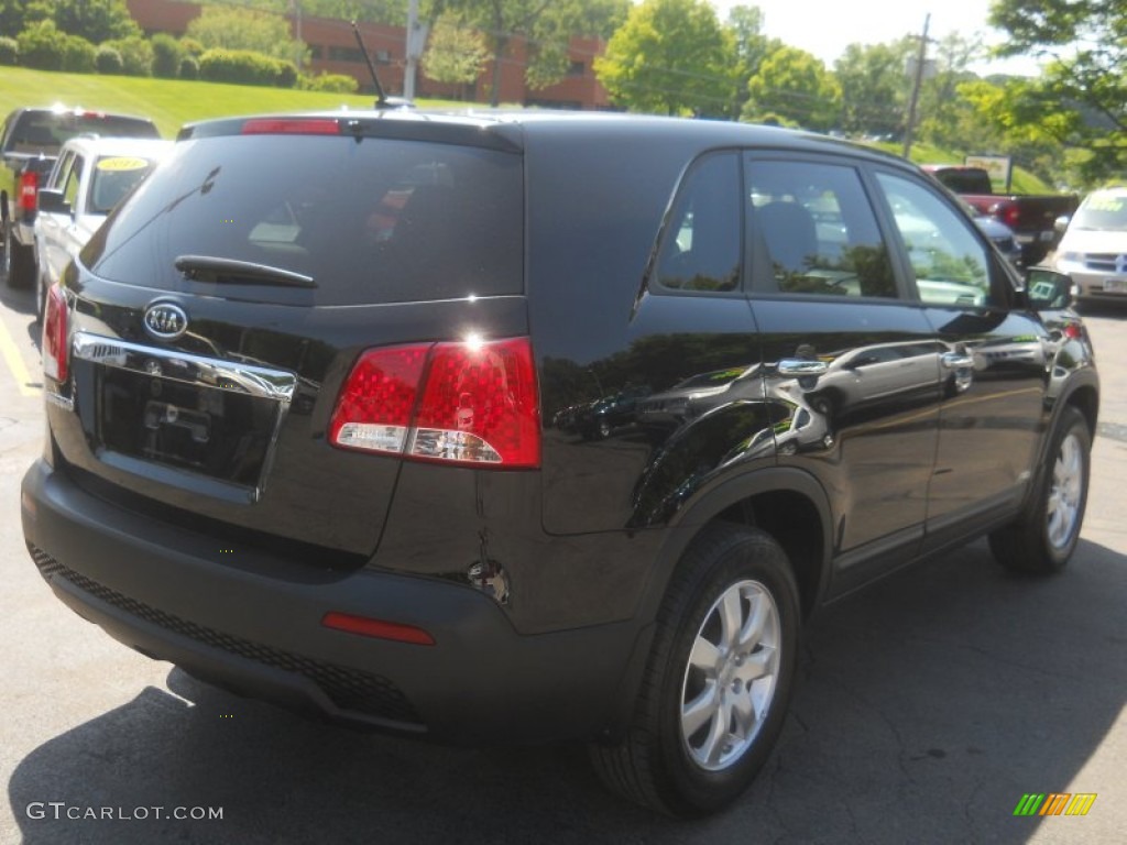 2011 Sorento LX AWD - Ebony Black / Gray photo #2