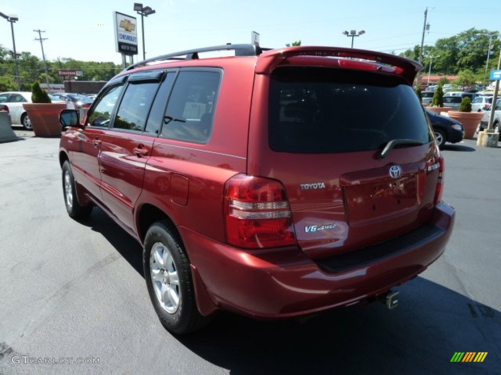 2002 Highlander Limited 4WD - Sundown Red Pearl / Charcoal photo #5