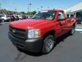 2008 Victory Red Chevrolet Silverado 1500 Work Truck Regular Cab 4x4  photo #7